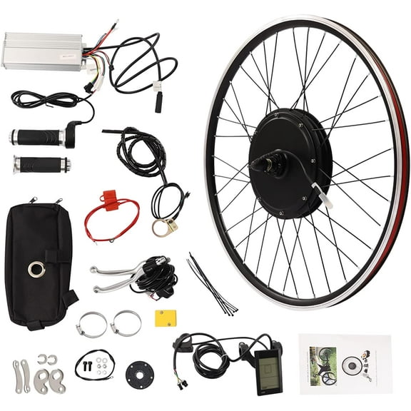 Miumaeov 25'' 48V Front Wheel Electric Bicycle Conversion E-Bike DIY Motor Hub Set 700CC