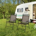 thumbnail image 3 of Patiojoy 2PCS Folding Camping Chair Patio Chairs for Backyard, Garden, Beach with Armrest & Backrest, 3 of 9