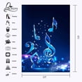 thumbnail image 3 of ABPHOTO Polyester 5x7ft Simple Blue Backdrop Three Dimensional Music Symbol Blue Minimalistic Photography Background and Studio Photography Backdrop Props, 3 of 5