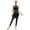 Black, variant on Women Rhinestones Full Body Unitard Gymnastics Leotard Ballet Dance Bodysuit Skating Jumpsuit Purple S