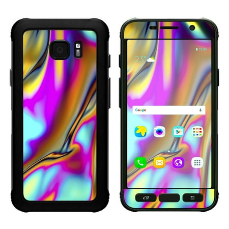 Skin Decal For Samsung Galaxy S7 Active / Oil Slick Resin Iridium Glass Colors
