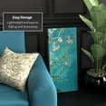 thumbnail image 3 of Red Lantern Double Sided Works of Van Gogh Canvas Folding Screen - Almond Blossoms/Wheat Field, 3 ft Short - 3 Panel, 3 of 13