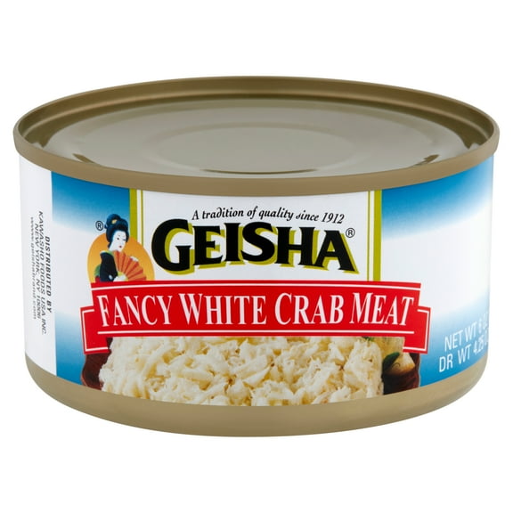 Geisha White Crabmeat, 6.0 Oz (170g), Ready To Eat in a can