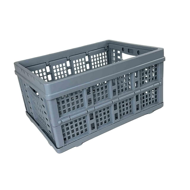 DYNWAVECA Camping Rangement Caisse Conteneur Rangement Pliable Rangement Pliant pour Voiture Pêche à la Maison Randonnée Gris Bleu