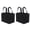 Black, variant on 2Pcs Felt Wine Carrier Bags with 6 Compartments, Shockproof Padding & Reinforced Handle for Secure Transport (116 chars)