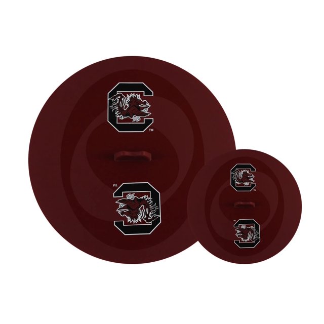 Masterpieces Game Day Fanpans Pack – Ncaa South Carolina Gamecocks – Logotipo Del Equipo De Silicona Para Cualquier Plato, Juego De 2 Tamaños
