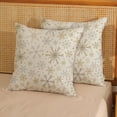 thumbnail image 2 of Christmas Pillow Covers 16x16 Set of 2, Linen Pillowcase With Winter Snowflake Decoration, Throw Pillows for Holiday Decor, Outdoor Cushion Covers for Couch, Home, 2 of 6
