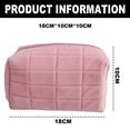 thumbnail image 2 of Bolsa de maquillaje en forma de bloque, bolsa de cosméticos de felpa, bonita bolsa de almacenamiento suave con cremallera para artículos de tocador de viaje, suministros de oficina, cosméticos,, 2 of 5