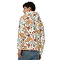 thumbnail image 4 of Naloa Foxes and Floral Harmony Men’s Hoodies, Zip up Hoodie, Sweatshirts,Hoodies for Men Sizes S-3XL-XX-Large, 4 of 5