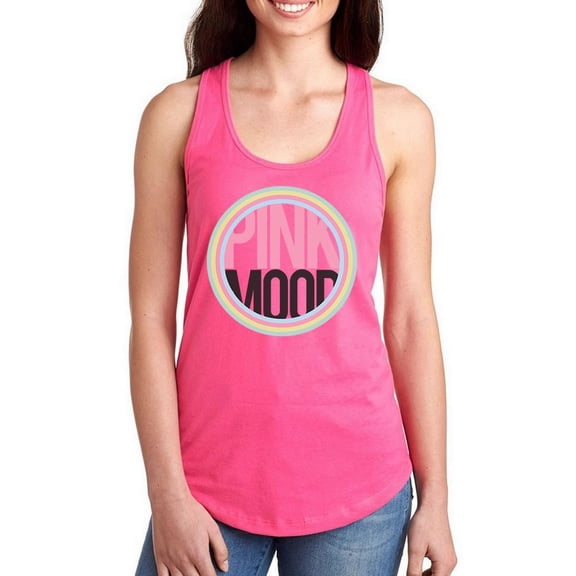 Pink Mood On Rainbow Sign Racerback Tank Women -Image by Shutterstock, Female x-Small