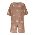 thumbnail image 4 of CHUMUD Two Piece Sets for Women Summer Outfits Short Sleeve Crew Neck Tees Shorts Casual Lounge (Avail for Plus Size), 4 of 7
