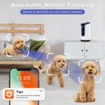 thumbnail image 5 of Cámara de seguridad para perros Fexfor 2K, seguimiento de IA y monitoreo de mascotas en el dispositivo, vista de 360°, con dispensador de golosinas, almacenamiento local, audio bidireccional, aplicaci, 5 of 5