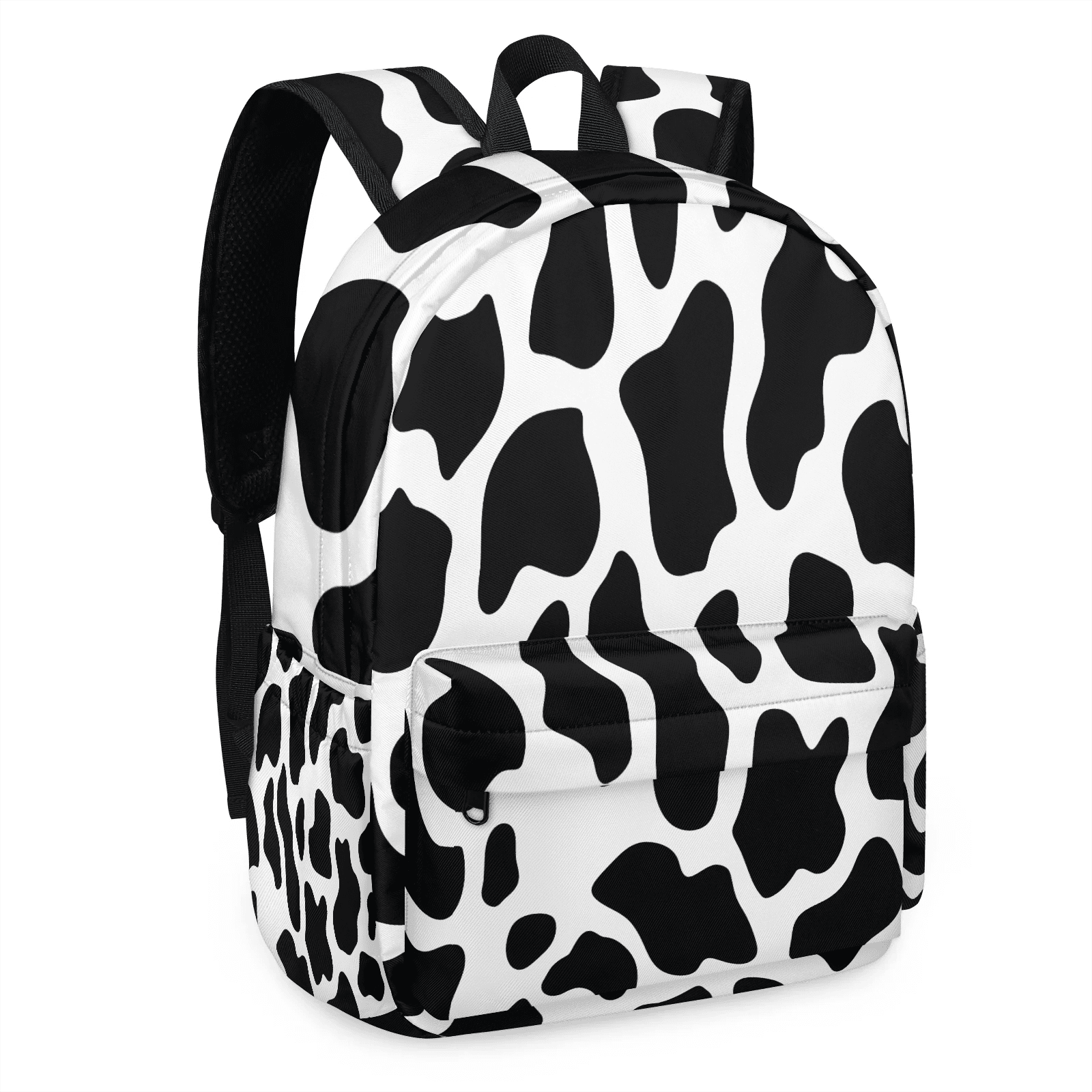 Herdesigns Black White Backpack for Men Women, Lightweight Laptop Backpack 16.3 Inch Fun Cow Print Farm Animal Casual Daypack for Travel Work Commuter