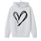 thumbnail image 3 of Sudadera con capucha y estampado de corazón de San Valentín, sudadera de manga larga para niños y niñas, chaqueta para niñas de talla mediana y grande., 3 of 7
