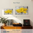 thumbnail image 4 of Elephant Stock Yellow Peony Petals Wall Art - Horizontal Multi Panel Canvas - Living Room Wall Decor - Floral And Botanical Multi Panel - Yellow And Gray Decor - 33" x 20", 4 of 8