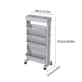 thumbnail image 3 of Taicans 5 Tier Trolley Rolling Book Cart Mobile Bookshelf,Multi-Functional Movable Storage Book Shelves,Slide Out Storage Organizer Narrow Mobile Shelving Unit for office,Dorm,Classroom,Nursery B, 3 of 6