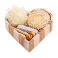 thumbnail image 4 of Juego de accesorios de baño de 5 caja de baratija de madera con corazón herramienta de facial para niñas, 4 of 9
