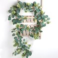 thumbnail image 1 of 2 PCS Enredaderas Artificiales, Hojas Verdes Artificiales, Vides de Eucalipto Simuladas, Bricolaje Disponible, Adecuado para Bodas, Patios y Decoración del Hogar, 1 of 4