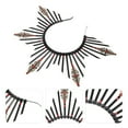 thumbnail image 2 of EeaseMX Diadema con halo virgen, tocado con rayos de sol, corona de pelo retro para dama, 2 of 7