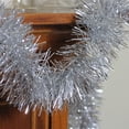 thumbnail image 2 of Northlight 50' x 4" Unlit Shiny Silver 6-Ply Foil Tinsel Christmas Garland, 2 of 3
