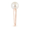 thumbnail image 3 of ANGARA Solitaire South Sea Cultured Pearl Engagement Ring in 14K Rose Gold for Women | June Birthstone, Birthday, Anniversary, Jewelry Gift for Women | Pearl Ring, 3 of 8