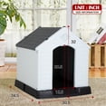 thumbnail image 3 of BestPet 32" Insulated Dog House, Durable Plastic, Indoor/Outdoor, Weatherproof, Air Vents, Elevated Floor, Grey, 3 of 7