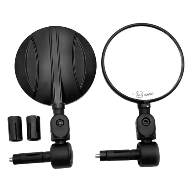 2 espejos retrovisores para manillar de bicicleta, para scooters, bicicletas de montaña y carretera. Extremo de barra