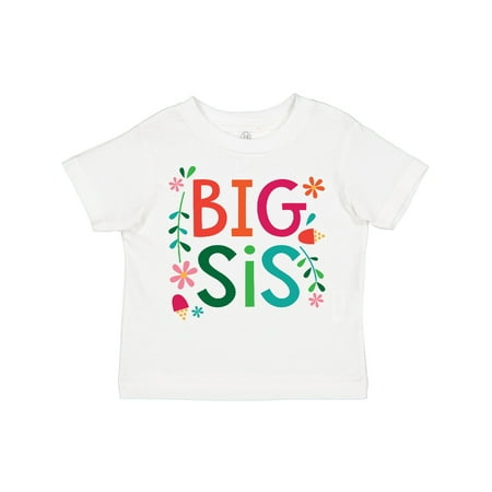 

Inktastic Big Sis Girls Cute Sister Announcement Gift Toddler Toddler Girl T-Shirt