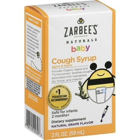 Zarbee's Baby Cough Syrup - Grape 2 fl oz Liquid (Best Cough Syrup For Babies)