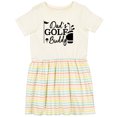 thumbnail image 3 of Inktastic Dad's Golf Buddy Girls Toddler Dress, 3 of 5