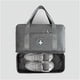 thumbnail image 4 of Bolsa de viaje/deporte, bolso de mano, compartimento para zapatos, impermeable, fitness, gris, 39x18x30 cm, 4 of 5