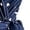# Navy Blue, variant on Women's Long Sleeve Dress V-Neck Polka Dot Dress with Tie Waist Long Pleated Dress for Office Parties Date