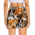 thumbnail image 4 of Uemuo Dogs Different Breeds Pattern Women's Athletic Shorts High Waisted Running Shorts with Liner Pockets Gym Elastic Workout Shorts-, 4 of 9