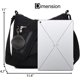 thumbnail image 3 of Bandolera SUKRY de nylon para mujer impermeable negra, 3 of 7