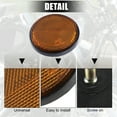 thumbnail image 4 of 4pcs M6x1.0 Orange Plastic Universal Round Screw Mount Reflective Warning Reflector for Motorcycle Bike, 4 of 6