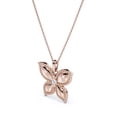 thumbnail image 3 of JeenMata Collar con Colgante de Mariposa Enamorada con Moissanita de Talla Brillante Redonda Bañada en Oro Rosa de 18 K sobre Plata, 3 of 4