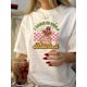 thumbnail image 1 of Camiseta Básica para Mujer Verano TranspirableVintage-Inspired Turkey Print T-Shirt for Women - Casual Crew Neck, Short Sleeve, Polyester, Machine Washable - Perfect for Summer, Round Neck, CasualFa, 1 of 6