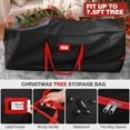 thumbnail image 6 of Ayieyill 3Pcs Christmas Tree Storage Bag, Christmas Tree Bag for 7.5 FT Artificial Trees, Durable Waterproof With Reinforced Carrying Handles (Black), 6 of 7