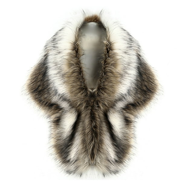 Sonducket Capa de invierno nupcial de plumas artificiales, chaqueta de boda, chal, abrigo, bufanda de calentamiento para fiesta de Navidad, Accesorios de disfraces Tipo 1