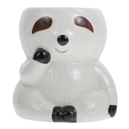 Homemaxs Ceramic Succulent Plant Pot Sloth Cartoon Flower Pot Decorative Bonsai Pot Gift