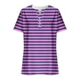 thumbnail image 5 of Youyipin Womens Tops Women's Fashion V-Neck Short Sleeve Workwear With Pockets Printed Tops Summer Tops For Top Trendy Outfits Spring Tops For Women, 5 of 8