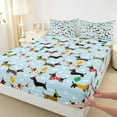 thumbnail image 3 of Homewish Cartoon Dachshund Kids Twin Sheet Sets, Happy Birthday Party Twin Fitted Sheet, Kawaii Animal Flat Sheet, Breathable Home Decor, 3pcs, 3 of 7