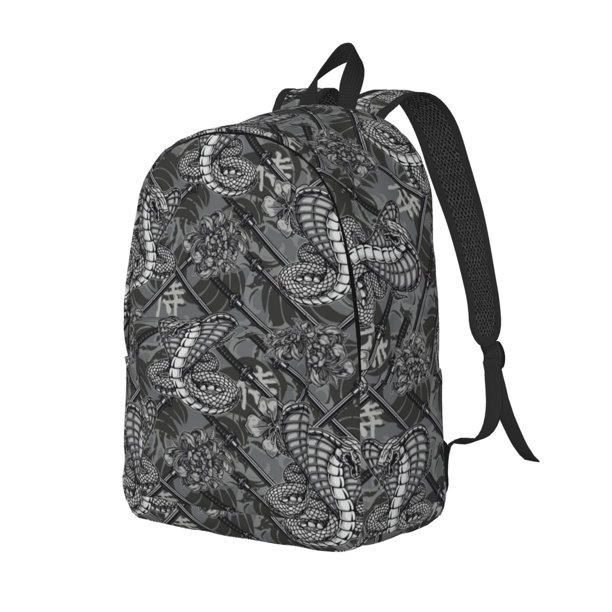 Fotbe Snake Mochila de Lona con Estampado, Mochila Duradera, Mochila Versátil de Alta Calidad, Mochila Compacta Vintage-Medium