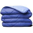 thumbnail image 1 of ViscoSoft Down Alternative Reversible Comforter Twin/Twin XL - Breathable Premium Extra Long Soft Microfiber Light Blue / Navy, 1 of 4
