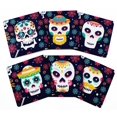 thumbnail image 1 of Inkdotpot Set of 6 Drink Coasters Easy Clean 4-inch SquareCoastersCork Base,Reusable,Skull, 1 of 8