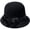 Black, variant on Slccxzc Elegant Adjustable Fedora Flower Decorated Bowler Hat Versatile Simple Design Dome Top Hat For Party