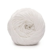 Peaches & Creme Solid 4 Medium Cotton Yarn, White 2.5oz/70.9g, 120 Yards