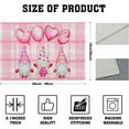 thumbnail image 5 of Valentine Gnome Placemats Set of 4, 12x18 Inch Love Elf Balloon Linen Table Place Mat with Pink White Buffalo Check Plaid Stain Resistant Kitchen Dining Decor for Mothers Day Wedding Party, 5 of 6