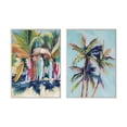 thumbnail image 5 of Kate and Laurel Sylvie Surf and Sand and Tropical Palms Study Framed Canvas Wall Art Set by , 2 Piece Set 28x38 White, 5 of 7