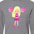 thumbnail image 4 of Inktastic Cheerleaders, Girl With Blonde Hair, Pink Uniform Long Sleeve T-Shirt, 4 of 5